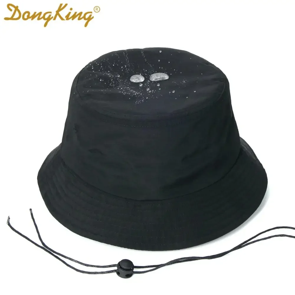 Sombreros de cubo impermeables a prueba de viento para hombres y mujeres, sombrero de lluvia ligero, xx-grande, senderismo, Camping, UV/UPF, 50 empaquetable: XS / Negro