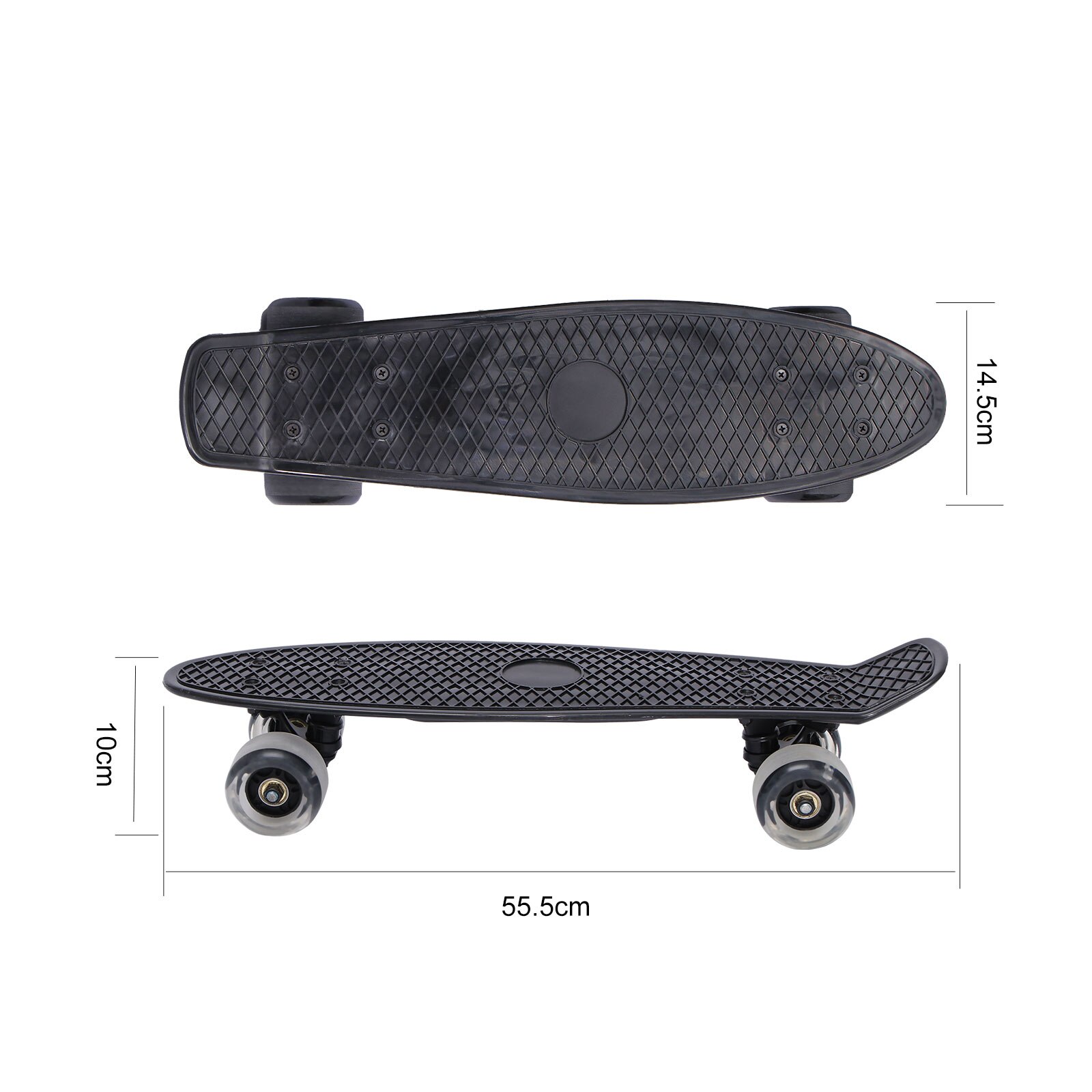 Skateboard Double Rocker Board Maple 4 Wheels Teenager Adult Figure Skating Street 3 Colors Double Up Board Colors Frosted