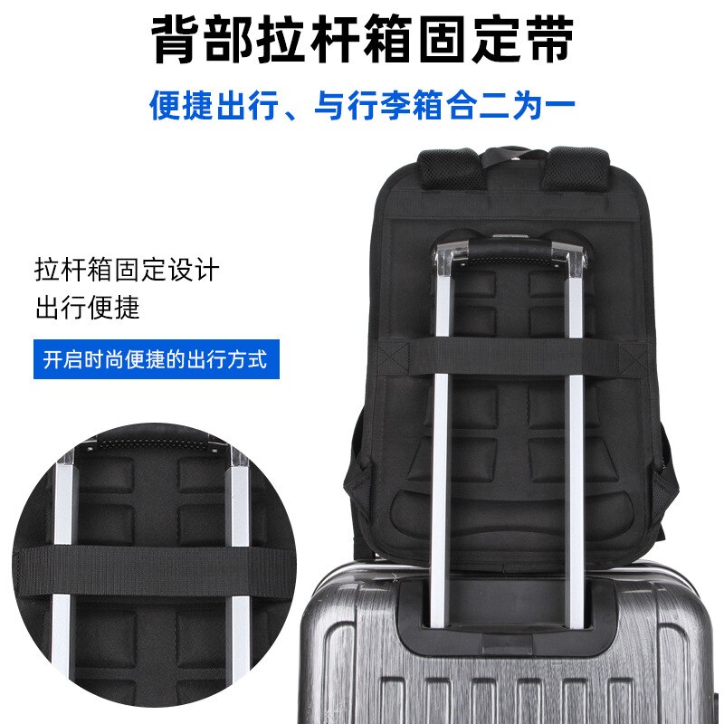 waterproof hard shell computer bag trendy large capacity backpack USB external travel bag