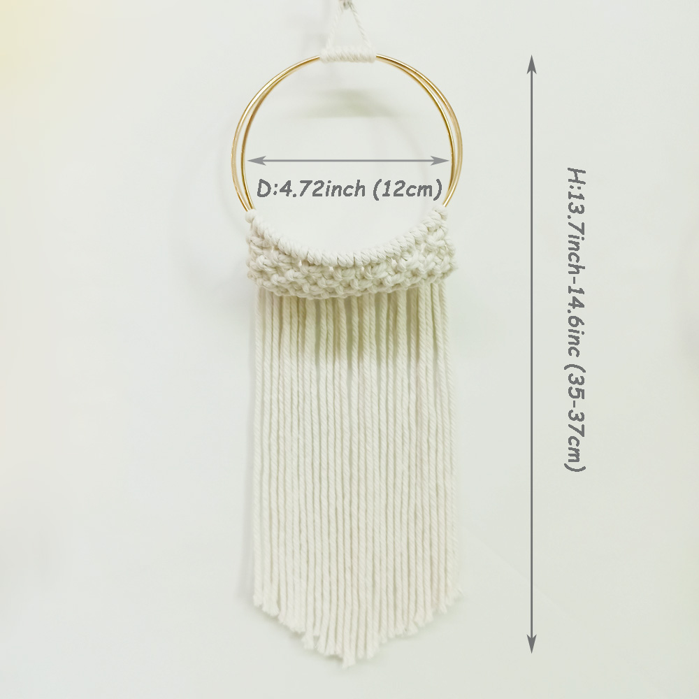 Soporte de macramé para plantas de aire, colgador para plantas de aire bonitas, Mini plantas suculentas, Tillandsia y plantas artificiales, tapiz de pared para decoración del hogar: GT-05A