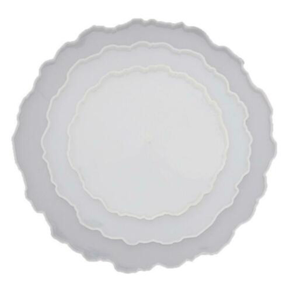 Good Healthy Three layer Irregular Fruit Disc Big Plate Resin Silicone Mold Oversized Tray Craft Mould