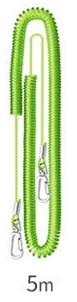 Fishing Tether Lanyard Retractable Coiled Portable Steel Wire Pliers Tackle Rod Safety Rope Gripper Tool Random Color#291475: 5m