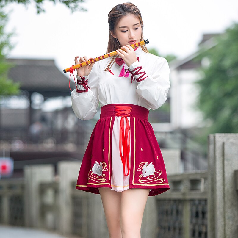 Chinese Stijl Vrouwen Borduren Hanfu Chinese Fee Kostuum Traditionele Oude Chinese Kleding Stage Performance Kleding