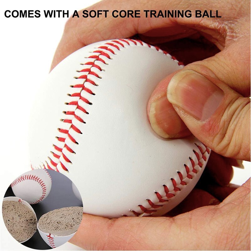 Left Hand Baseball Glove With Baseball Ball Leather Baseball Set For Match Training Kids Women Man Outdoor Sports E