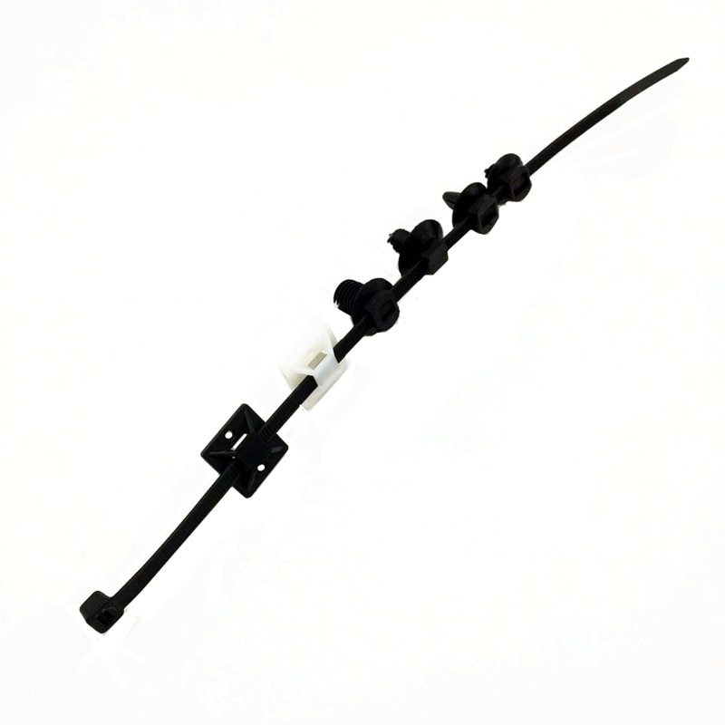 Arnés de cuerpo de marco de viga automática, circuito eléctrico, tubería de agua y aceite, bridas de púas, Base fija, sujetador de plástico, remache, 18 Uds.