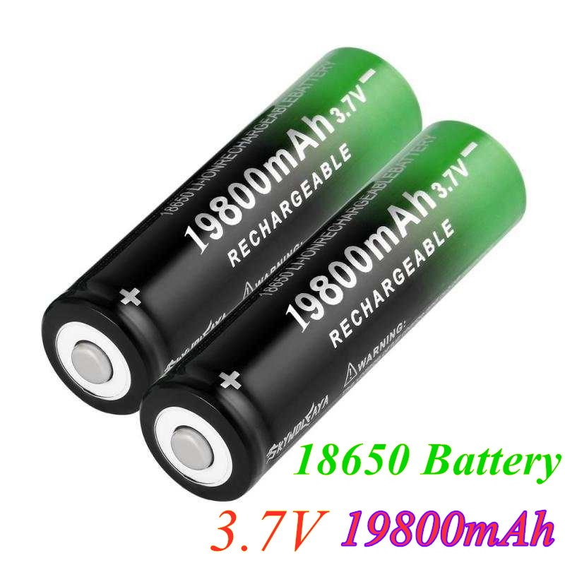 18650 Li-Ion Batteria 19800 Mah Capaciteit 3.7V Oplaadbare Batterij Voor Led Zaklamp Zaklampen Zaklamp Batterijen 18650 Cellen
