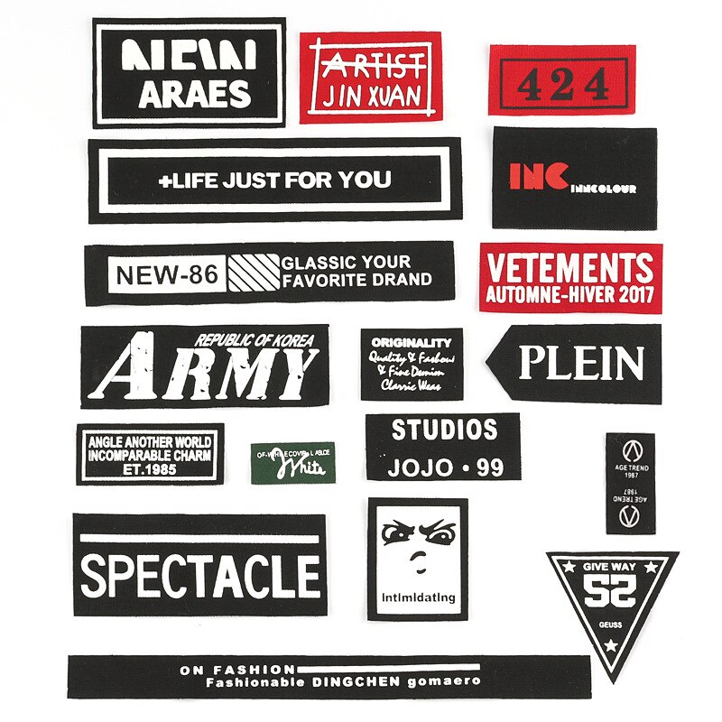 Conjunto completo de parches decorativos coloridos para ropa a la