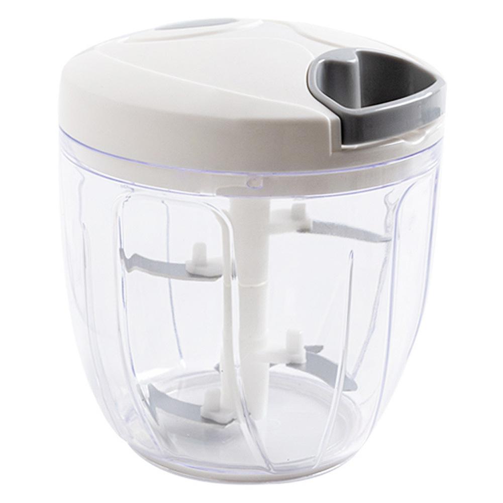 Handmatige fruit- en groentesnijder, handbediende knoflooksnijder, multifunctionele keukenaccessoires: L grijs