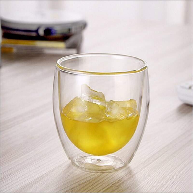 6 Stuks Veel 80Ml Bodum Dubbelwandige Korte Glas Warmte Isolatie Cup Ei Vorm Tasse Home Office Mini Theekopje bril: Default Title