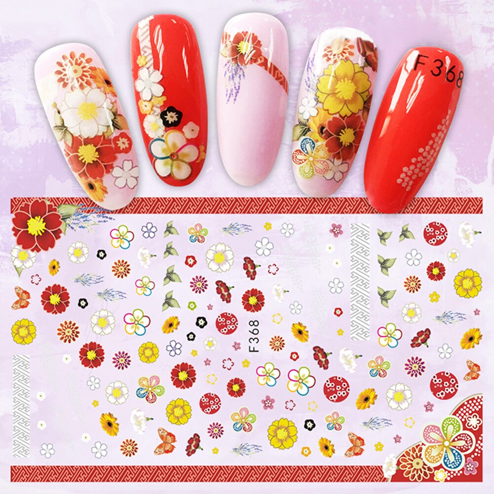 Vrouwen Chinese Jaar Deaign Nail Art Sticker self Adhesive Manicure Slider Decor Lente Festival Decal Nail Decoratie