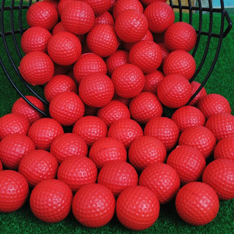 5 stuks rode pu-schuim elastische golfsponsballen voor binnen- en buitentraining  m8 k 6