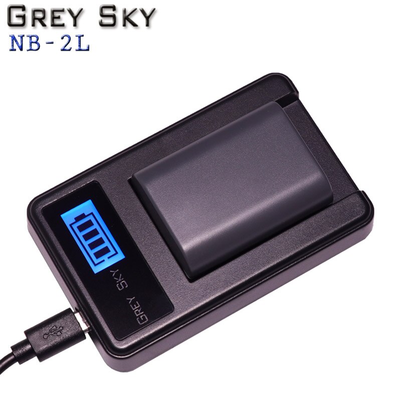 4pcs 1200mAh batterie NB-2L NB-2LH NB-2L NB2L NB 2L E160814 Batteria per la macchina fotografica CANON 350D 400D G7 G9 s30 S40 z1 + caricabatterie LCD: charger and 1battery
