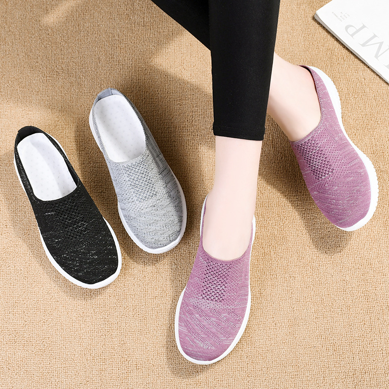 2023 scarpe basse Casual da donna pantofole estive con foro traspirante cavo da donna scarpe da passeggio leggere all'aperto Plus Size mezze pantofole