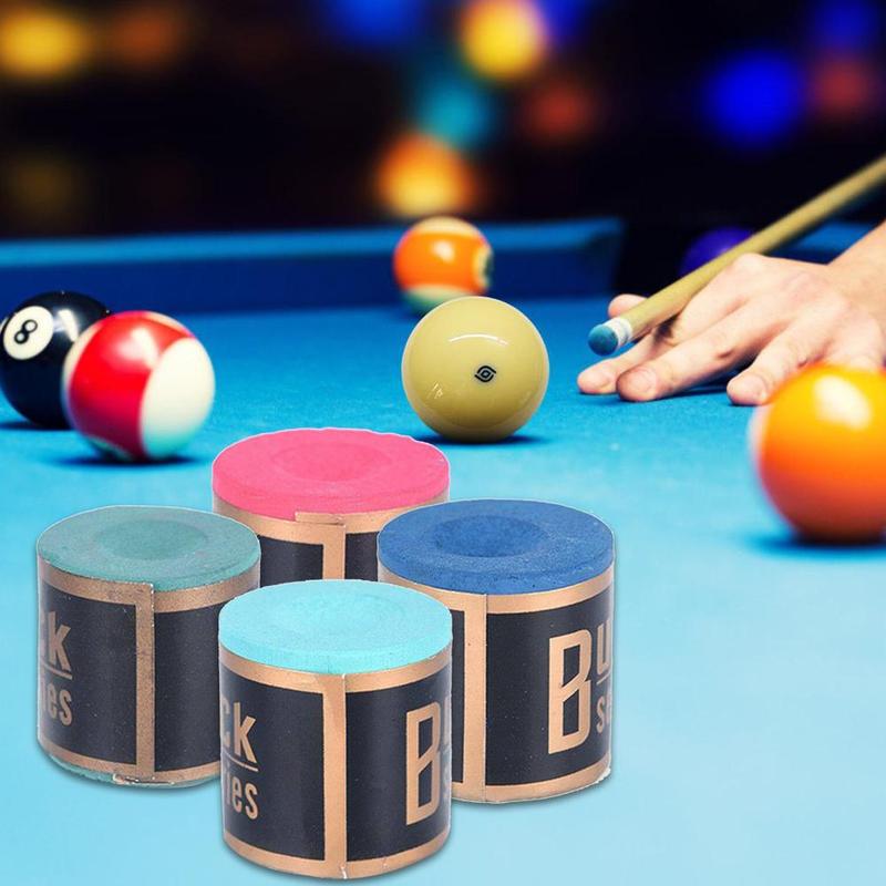 2 stk/sett 4 farger biljardkritt pool kø pinne kritt snooker biljard tilbehør lett pudder biljard kritt
