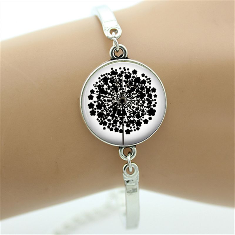 TAFREE Brand Gustav Klimt Tree Of Life Bracelet Silver-Plated Glass Dome Art Picture Bangles Men Jewelry D937: D942