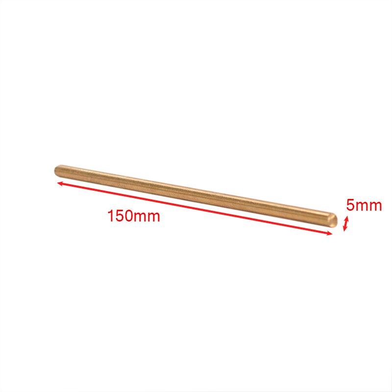 2 st 150mm x 5mm mässingsstänger bar hårdvara solida runda stavar trådar pinnar guld för reparation svetsning lödning lödning