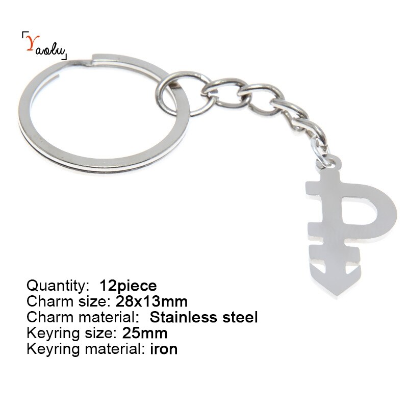 Conjunto de joyería Pansexual talismán de símbolo LGBT, gargantilla de acero inoxidable, colgante, brazalete, pendiente de tobillo Kerying: 12piece Keyring