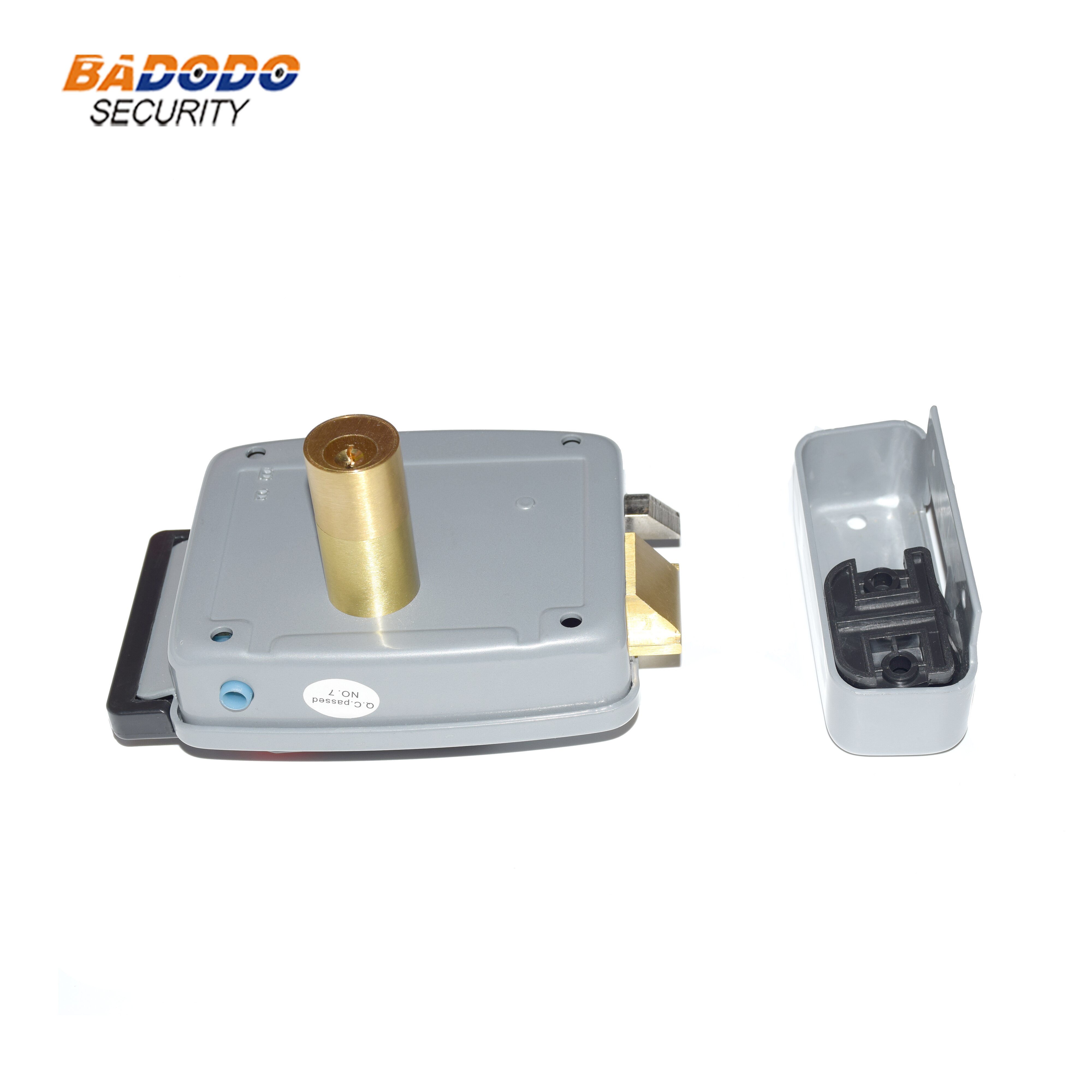 DC12V Electric lock stainless material with brass cylinder 5 mechanical key for metal wooden door access control