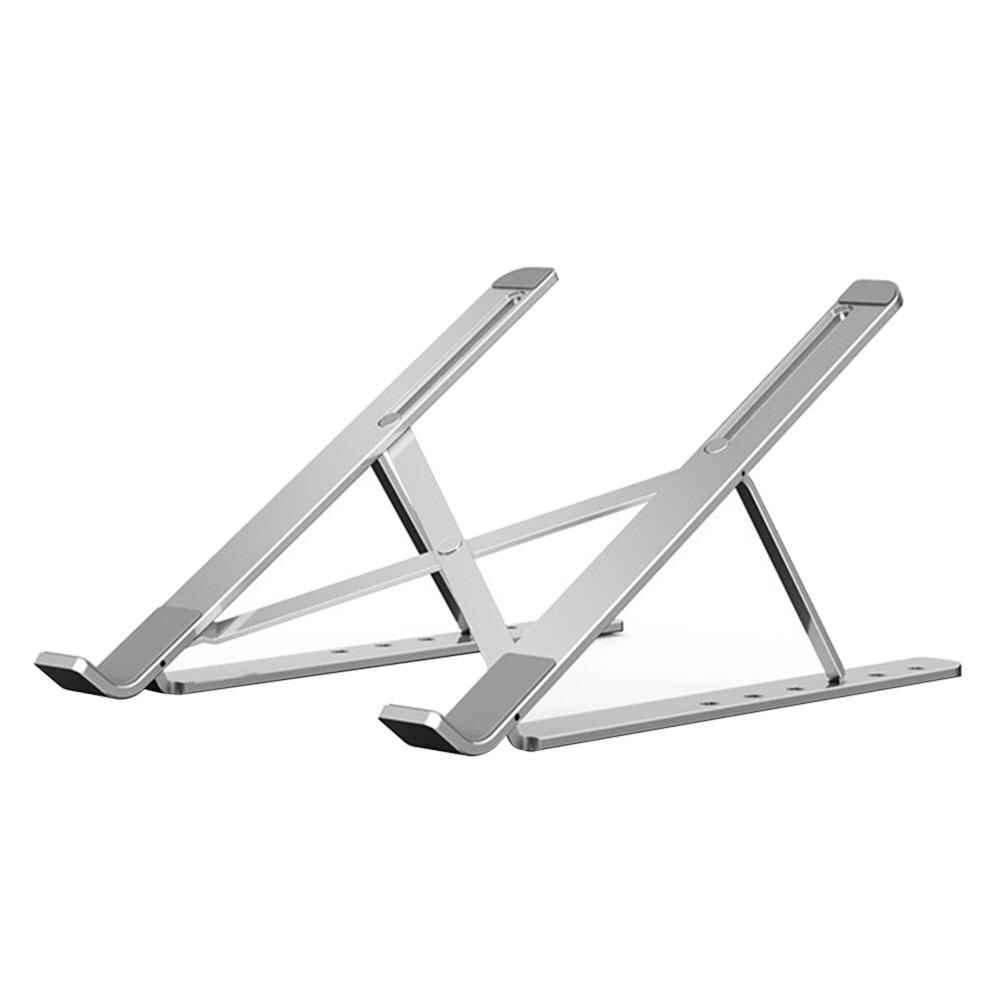 Soporte plegable de aleación de aluminio para ordenador portátil, soporte de 6 engranajes de altura ajustable para Notebook, PC, soporte de escritorio, soporte de refrigeración para ordenador portátil: B