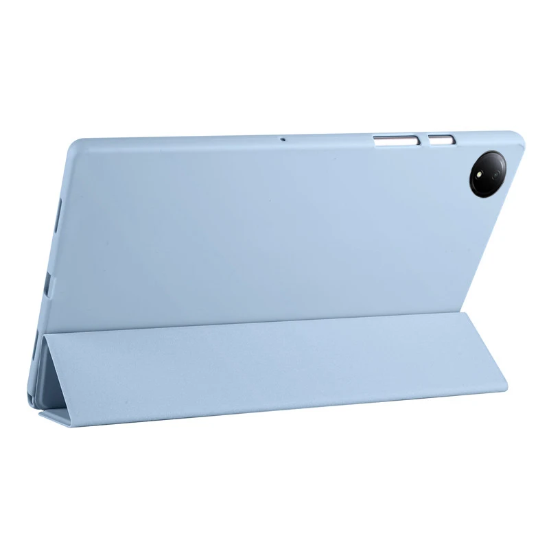 Custodia per tablet in pelle con vibrazione a tre ante alla moda per Xiaomi Redmi Pad 8.7 Custodia protettiva antiurto in silicone morbido con sensazione di pelle PU