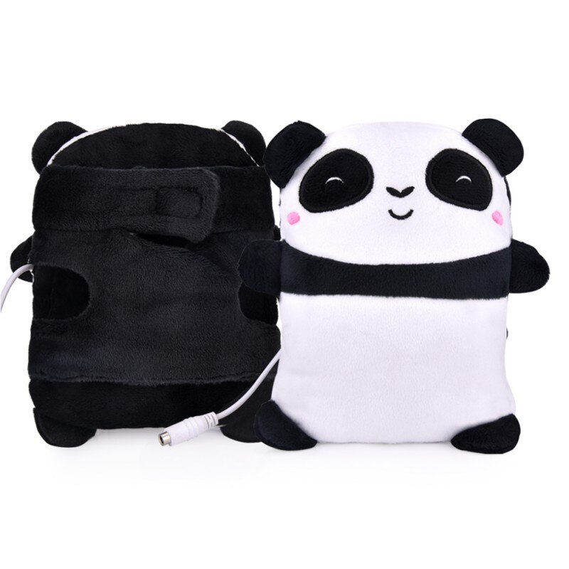 USB Heated Gloves Electric Heating Hand Warmers Fingerless Cute Panda Shape Hand Warmer Winter Warm Gloves