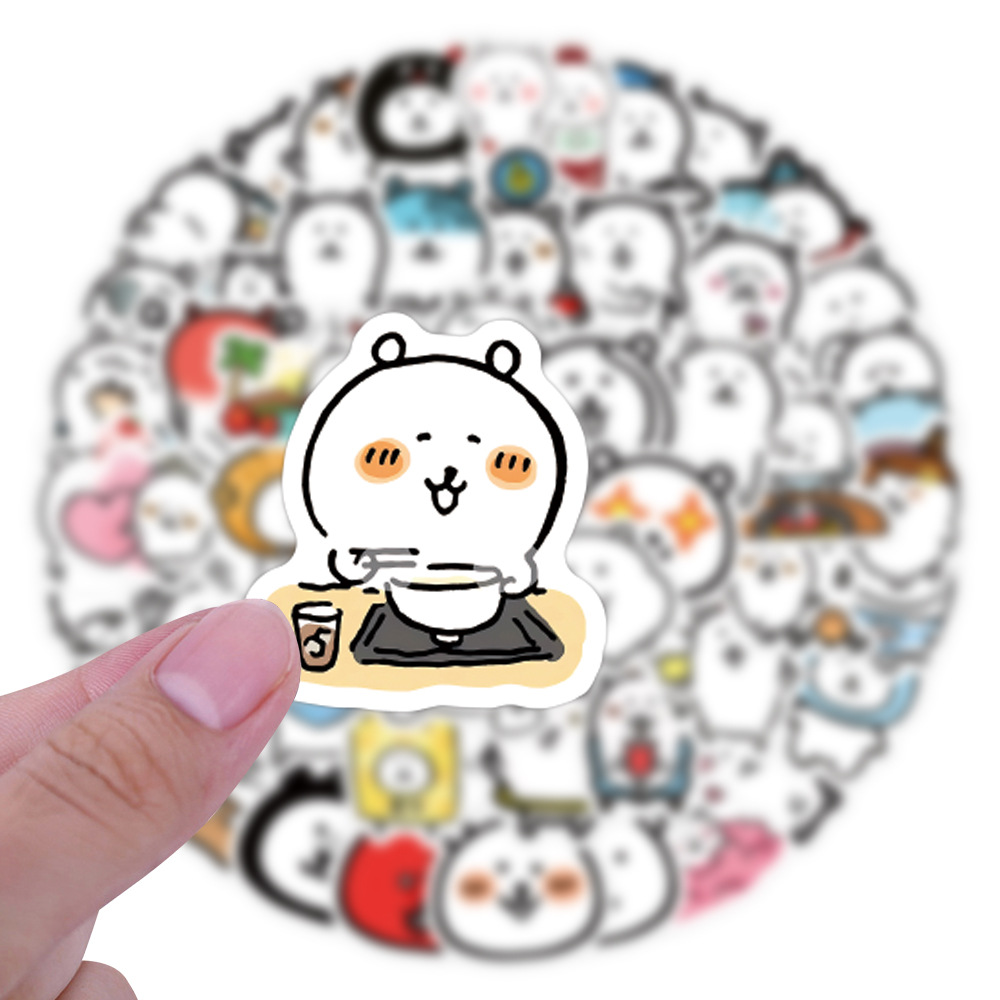 105Pcs Self Deprecating Bear Cartoon Graffiti Sticker Scrapbooking Phone Luggage Skateboard Waterproof Decals