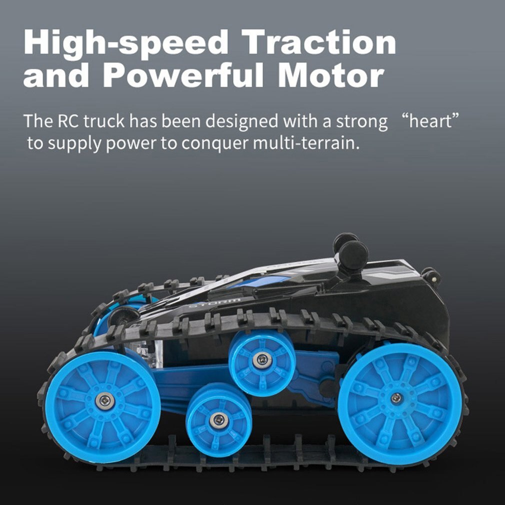 Rc 2in1 Double-sided High-speed Stunt Car Toy 4wd Wireless Remote Control Tank Track Vehicle Robot Model Toy For Boys