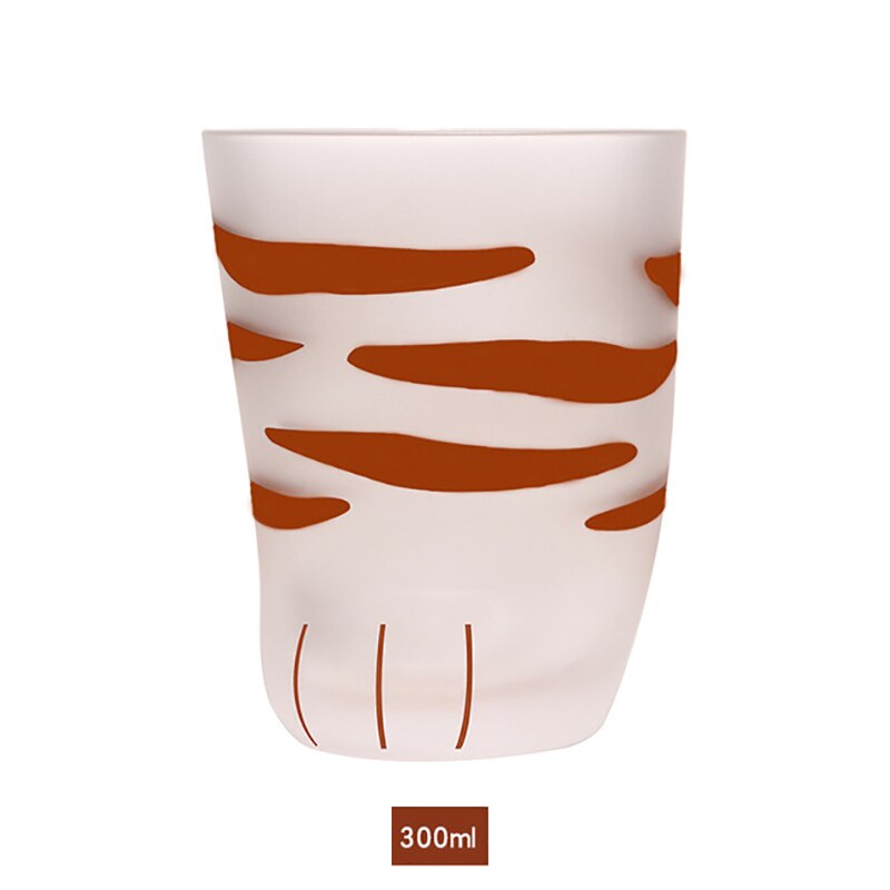 Cartoon Cat Tiger Paws Foot Print Mug Office Coffee Mug Personality Breakfast Milk Porcelain Cup Household Kids Couples Cup: L   Tiger