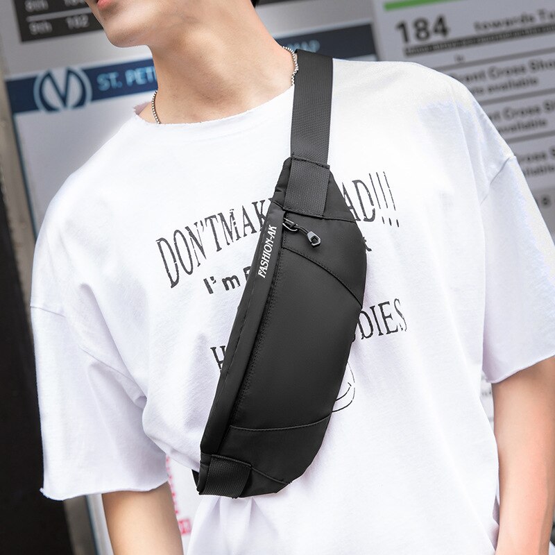 style waist bag men's trend multi-functional crossbite chest bag men's outdoor sports waist bag women's mobile phone bag can