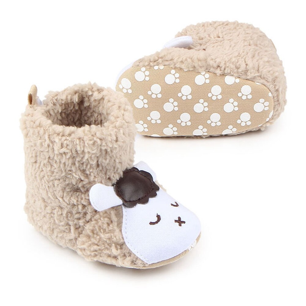 Winter Leuke Panda Animal Stijl Baby Laarzen Fleece Worm Katoen Gevoerde Schoenen Baby Booties 0-1 Baby peuter Schoenen