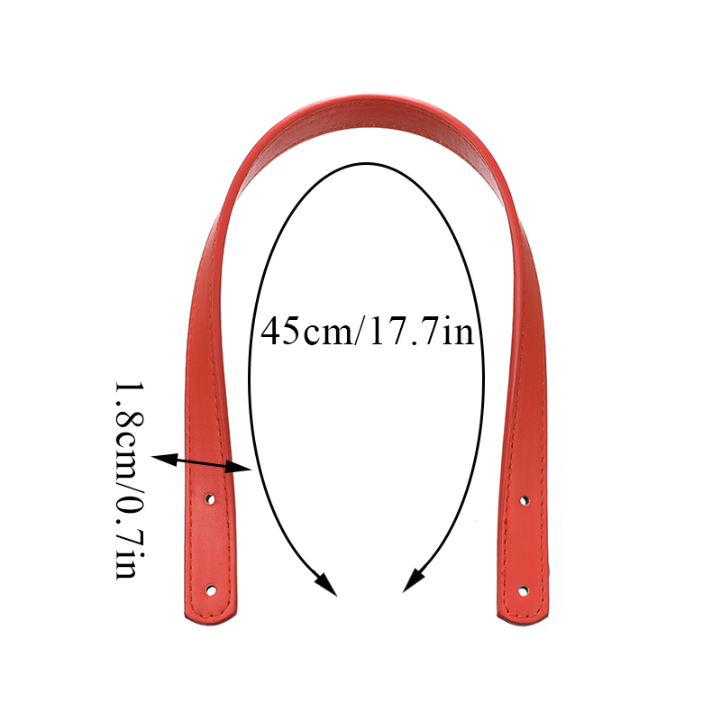 Asas de Pu para bolsos de mujer, accesorios desmontables para bolsos, correa para bolso de hombro DIY con remaches plateados, 2 uds.