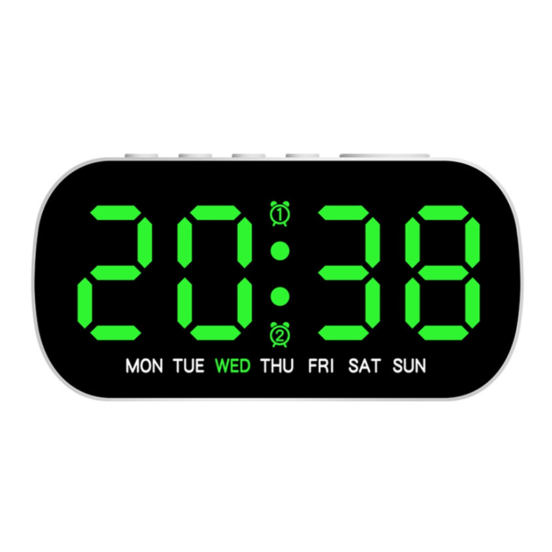 Adjustable Brightness Electronic Clock LED Digital Clock Withdate Andtemperature Display Simple Multifunctional Alarm Clock-Y47A