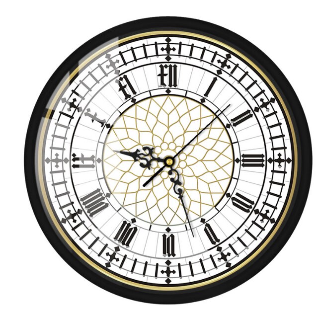 Big Ben-Reloj de pared moderno y contemporáneo, accesorio Retro, silencioso, sin tic-tac, decoración del hogar en inglés, de gran Reino Unido y Londres: Metal Frame