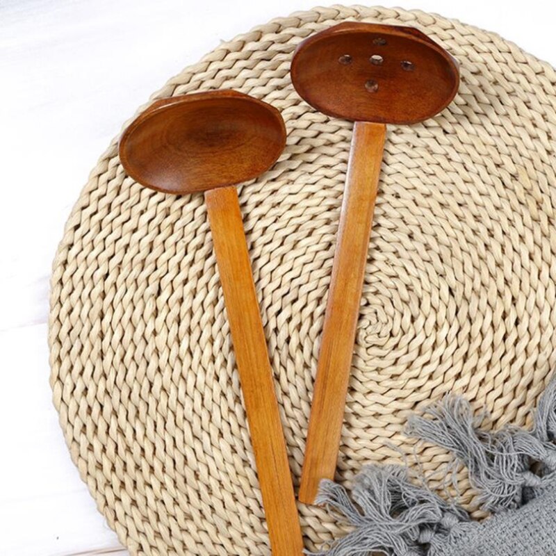 Cucchiaio di legno Cucchiaio Da dolce Zuppa di Riso Cucchiaio Da Cucina Manico Lungo Cucchiaino di Cottura Cucchiai Cucchiaio di Legno Da Cucina Accessori per La Casa gadget