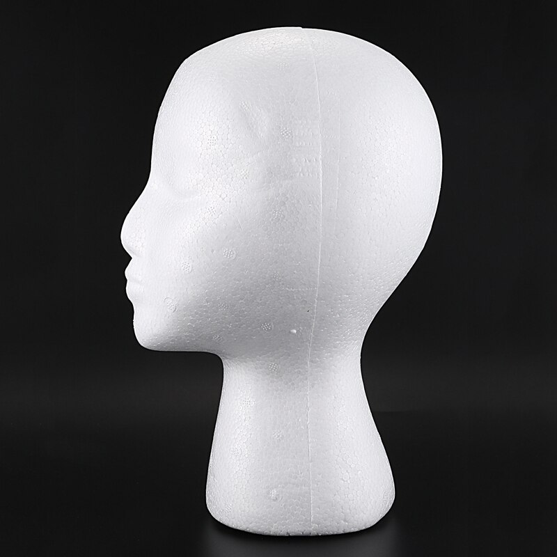 Styrofoam Foam Mannequin Wig Head Display Hat Cap Wig Holder White Foam Head