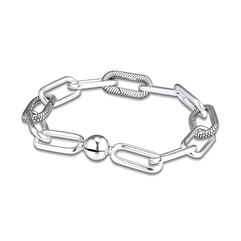 Me Link pulsera 925 brazaletes de joyería a la de plata de ley para mujer