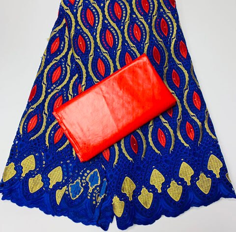 Africain Bazin Riche tissu guinée Bazin Brode dentelle tissu broderie suisse voile dentelle tissu 2.5 + 2.5 YA373: AS PIC1