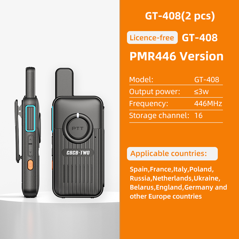 CBCBTWO GT-408 Mini Walkie Talkie And Light Body Radio Communicator for One Day Restaurant Commuting Plastic Surgery Hospital: Red