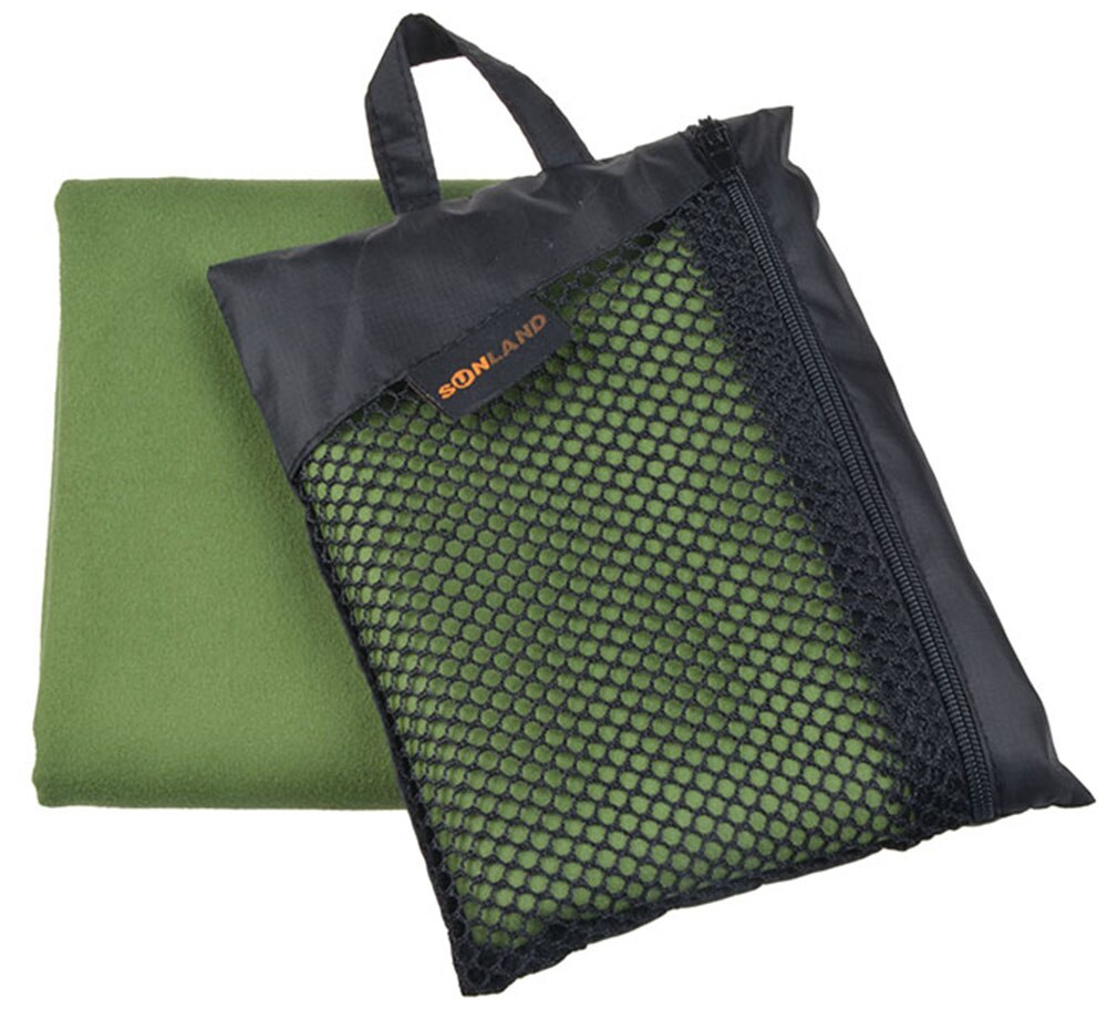 2PCS 30.5cmx61cm Sunland Microfiber Towel Ultra Compact Absorbent and Fast Drying Travel Sports Towels: green