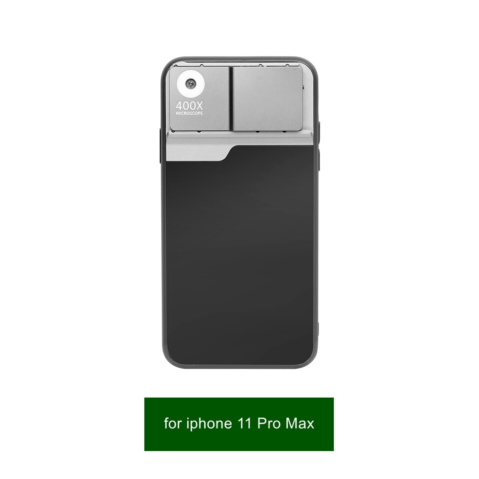 400x mikroskoopin puhelimen linssikotelo iphone 11 pro max androidille 400x vahvistin hd optinen linssi älypuhelimen kameran linssi: 11 pro max