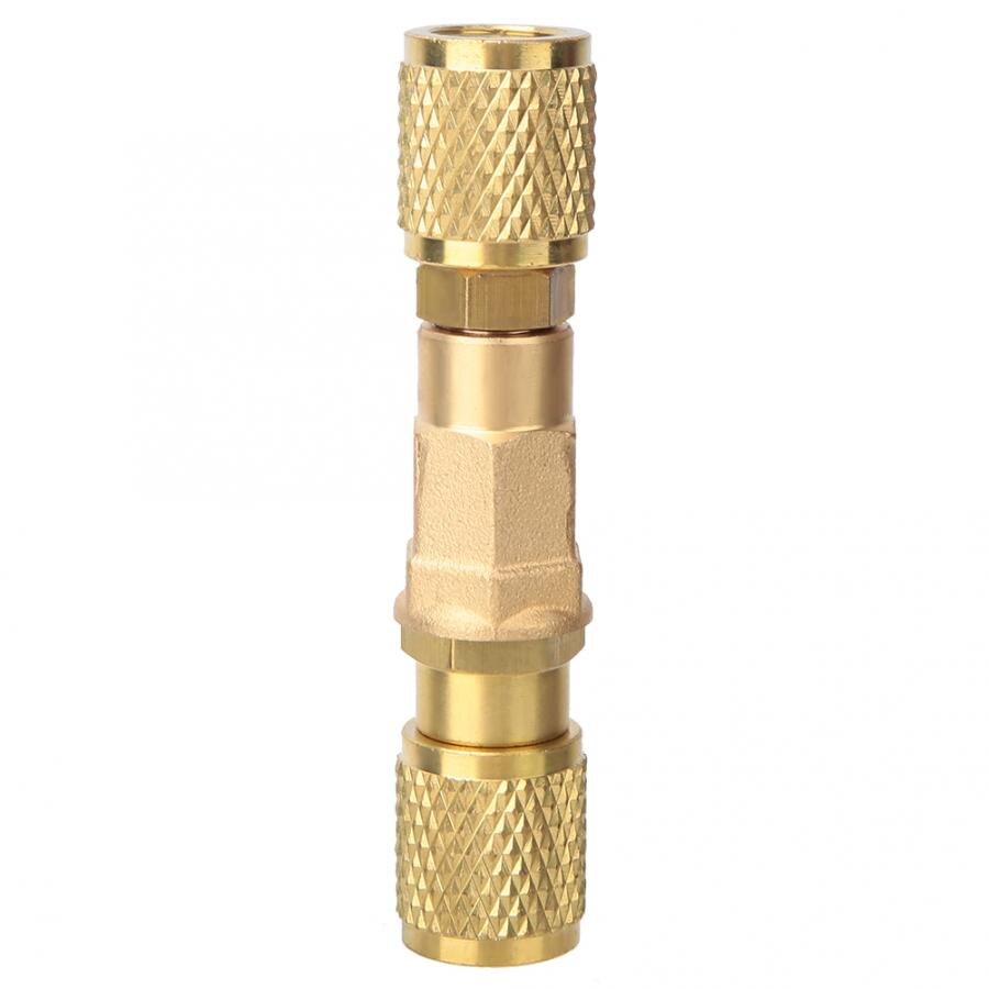 G1/4" Brass Refrigeration Ball Valve Adapter Connector Air Conditioning Vacuum Gauge Accurate Pressure-Preserving