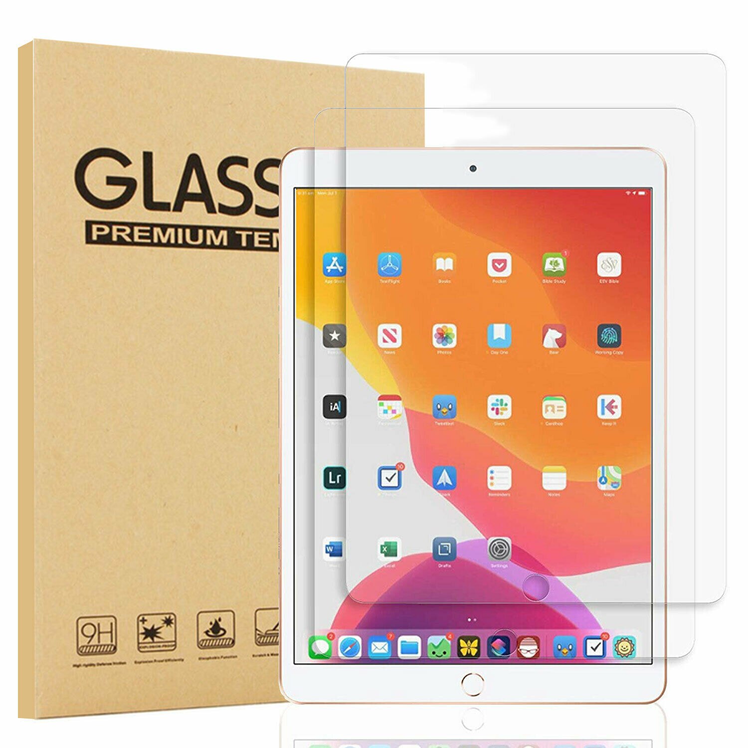 Verre trempé pour iPad 2 3 4 Air 1 2 Pro 9.7 11 10... - Grandado