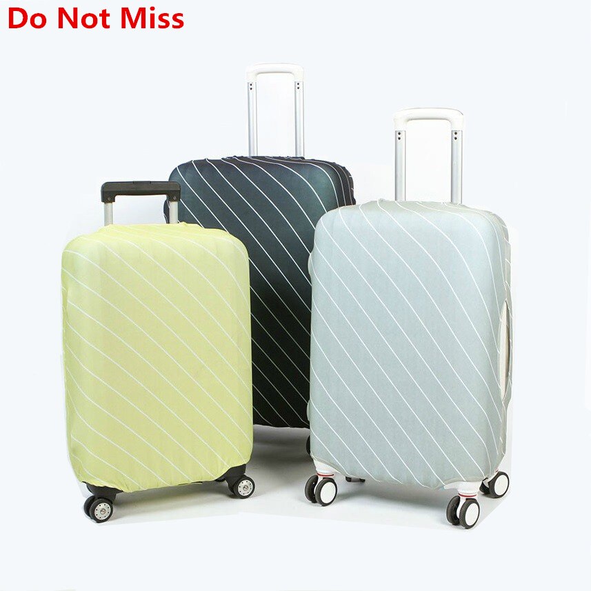 Striped Luggage Cover - Elastic Suitcase Protector - Polyester - 25x60x45cm - Travel Essential