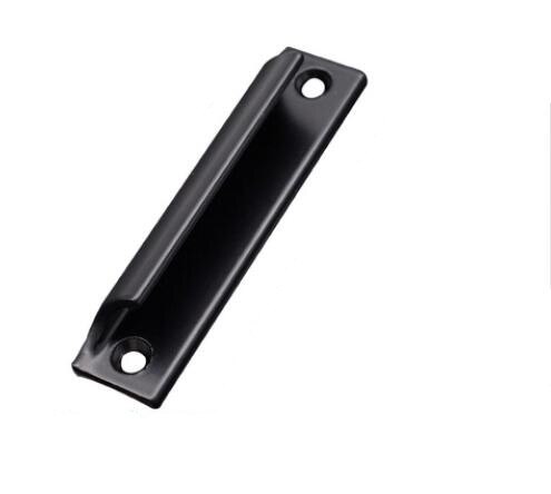 2 st! skjutdörrshandtag i aluminiumlegering balkong skjutfönster skåp dörrhandtag möbler hårdvara handtag: Svart