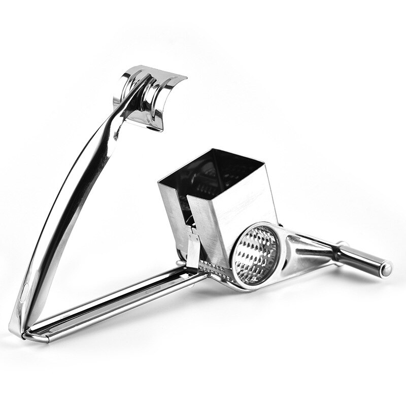 Stainless Steel Rotary Cheese Grater with 1Different Blades Cheese Slicer Chopper Kitchen Tool Cheese Ralador