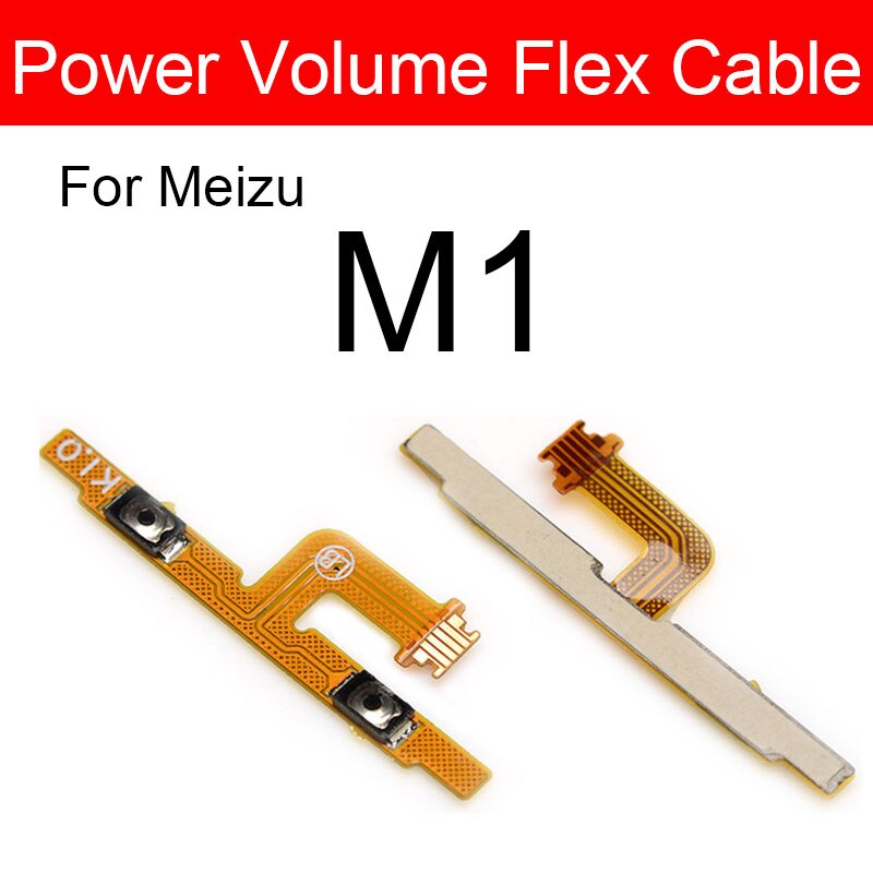 Volume & On Power Flex Cable For Meizu Meilan M1 M2 M3 M3s M5 M5s M5c M6 M6S Max Note Switch Button Key Side Flex Ribbon Repair