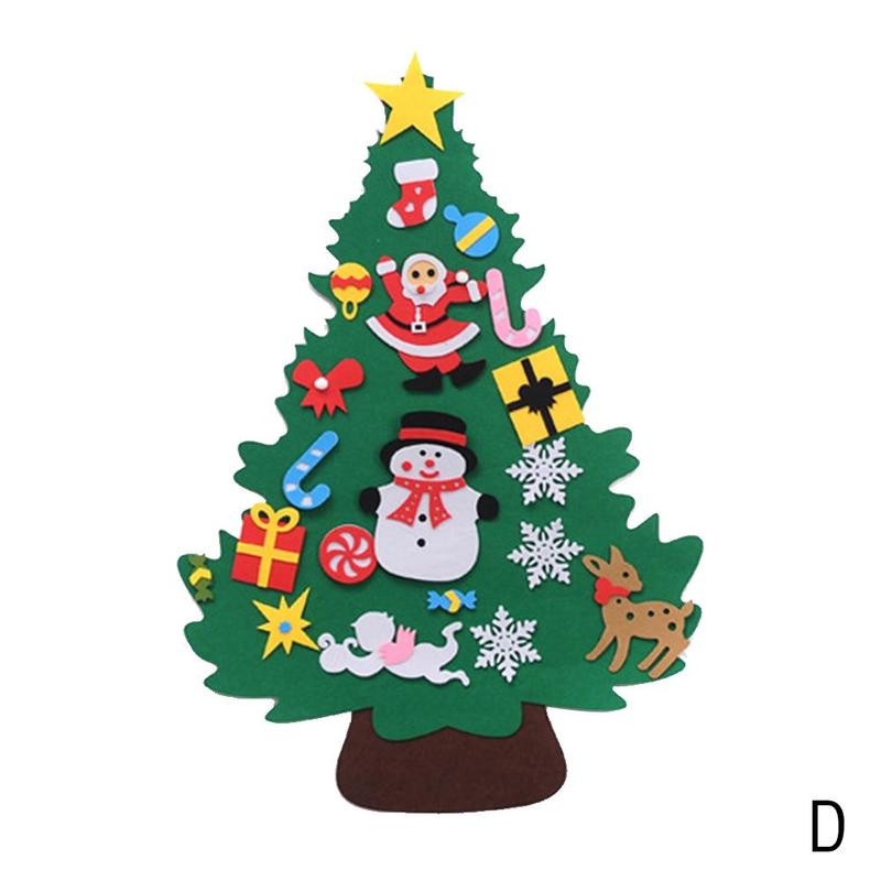 Kids DIY Felt Christmas Tree Christmas Decoration For Home Navidad Year Christmas Ornaments Santa Claus Xmas Tree: D