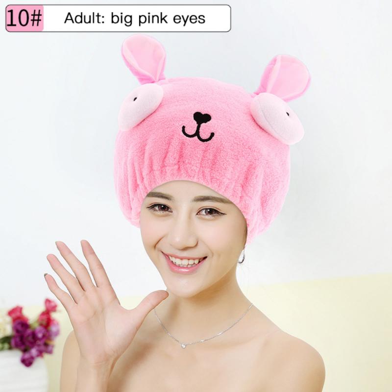 Bathroom Accessories Microfiber Shower Cap For Kids Cartoon Hair Quick Dryer Towel Bath Wrap Hat Turban Dry Shower Cap Hair Tool: 01