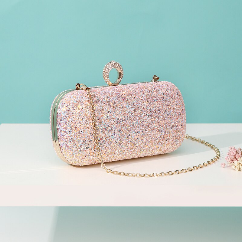 Vrouwen Huwelijksceremonie Koppelingen Vrouwelijke Avond Etentje Bag Chains Handtas Sequin Bag