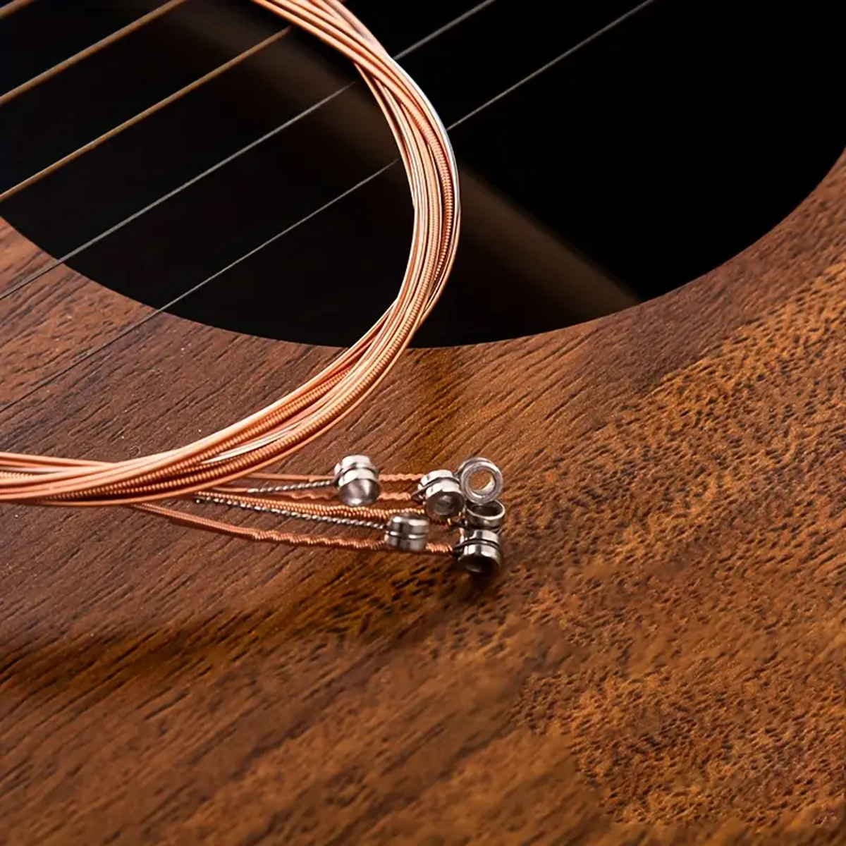 Enhance Your Music with 6 Premium Acoustic Guitar Strings - High Steel Set for Acoustic Guitars, Essential Accessories!